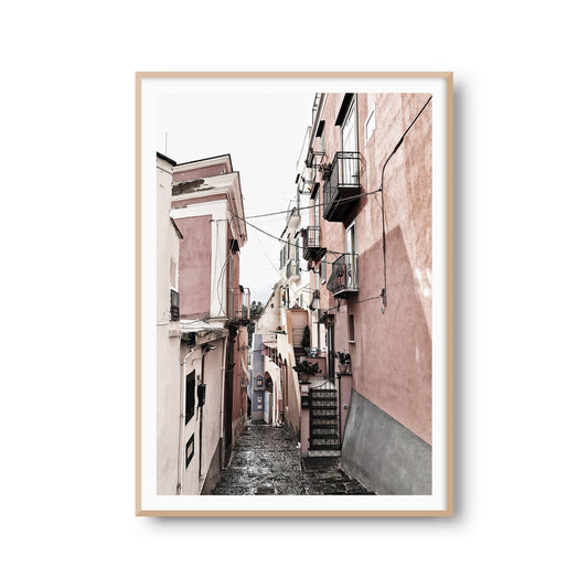 Wanddeko Poster "Kleine Gasse" Mediterrane Fotoprint Kunstdruck Bild Fotografie Print Wandbild Kunstdruck (OHNE RAHMEN)