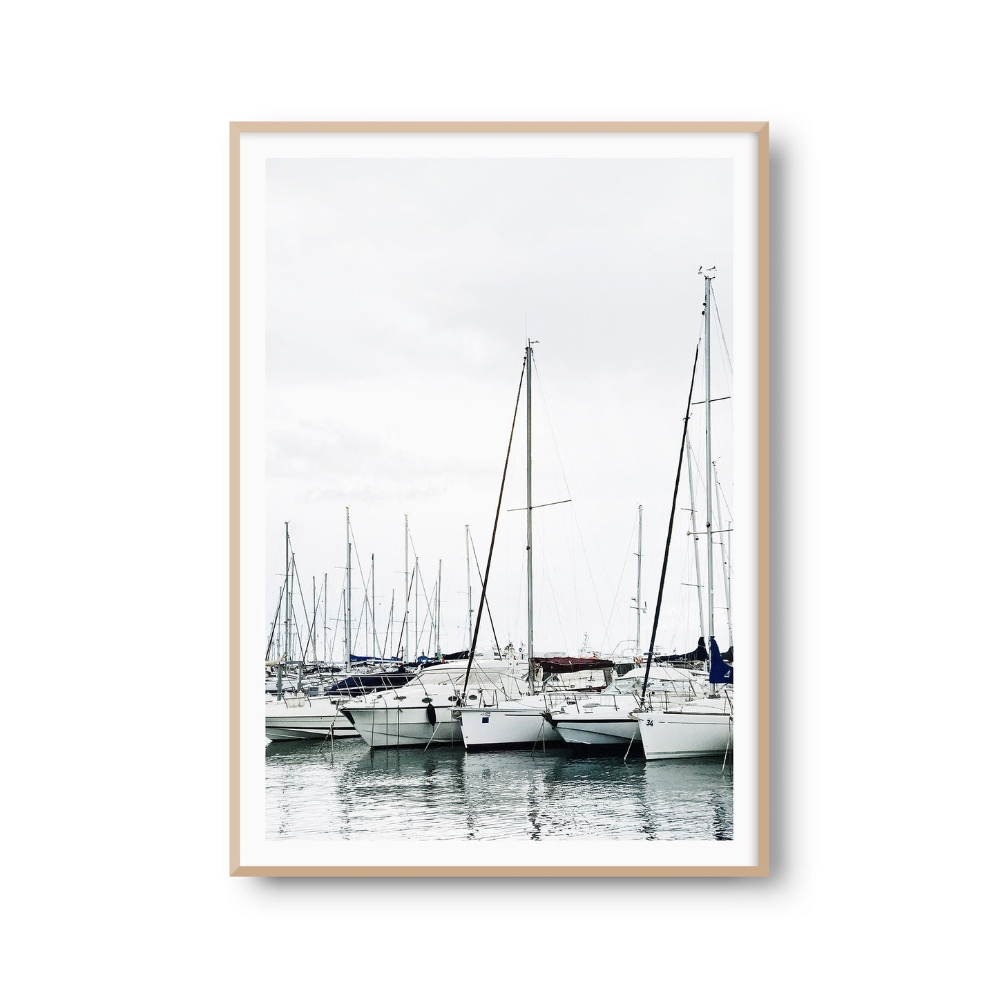Wanddeko Poster "Segelboote" Hafen Marina Fotoprint Kunstdruck Bild Fotografie Print Wandbild Kunstdruck (OHNE RAHMEN)