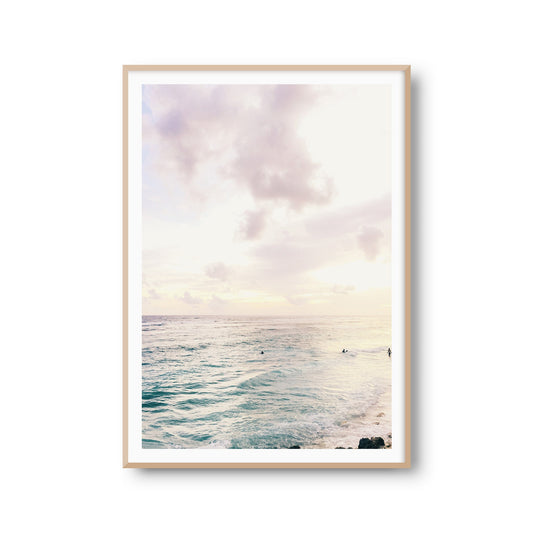 Wanddeko Poster "Baden im Meer" Strand Fotoprint Kunstdruck Bild Fotografie Print Wandbild Kunstdruck (OHNE RAHMEN)