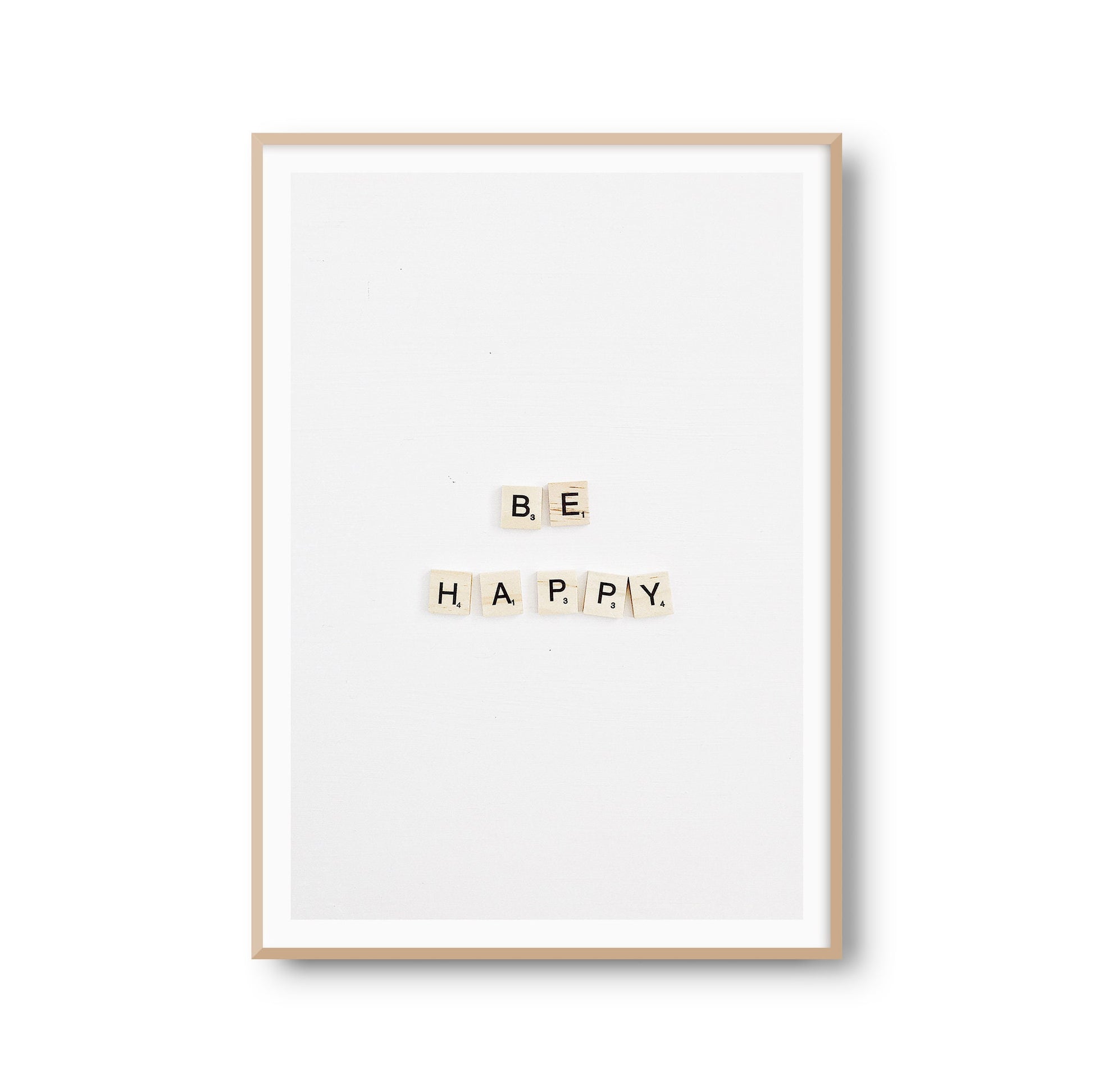 Be Happy Poster Wanddeko Fotoprint Kunstdruck Bild Fotografie Print Wandbild Kunstdruck (OHNE RAHMEN)