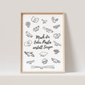 Pasta Poster Küche Bild Lustiges Küchenposter Spruch Nudeln Küchendekoration (OHNE RAHMEN)