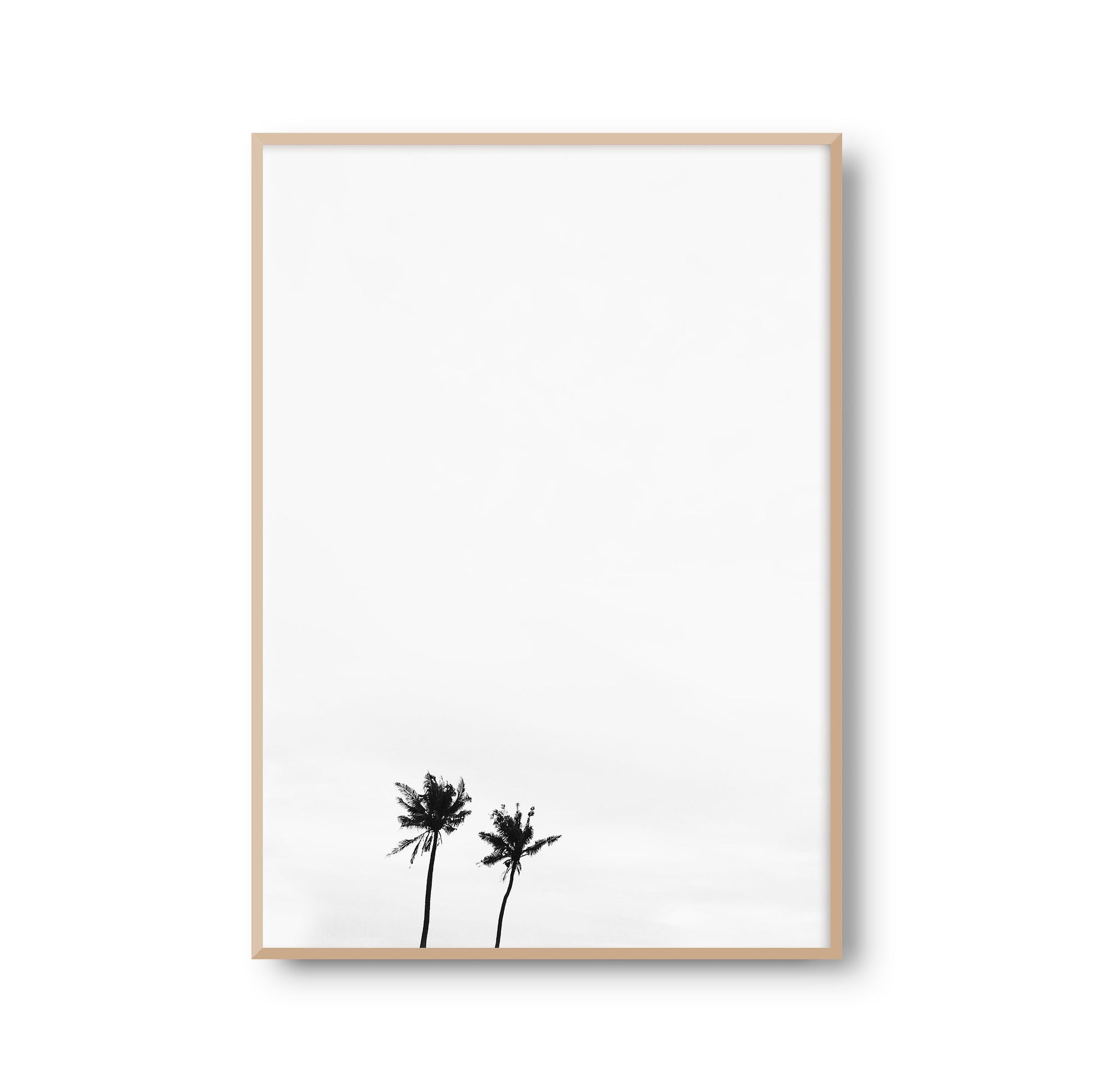 Fotoposter "2 Palmen" Palmenblätter Palme Fotokunst Fotografie Poster Fotoprint Kunstdruck Bild Wanddeko Foto Wandbild Kunst (OHNE RAHMEN)