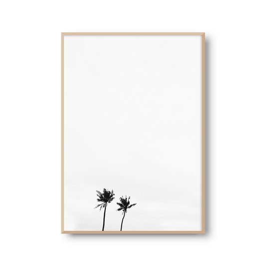 Fotoposter "2 Palmen" Palmenblätter Palme Fotokunst Fotografie Poster Fotoprint Kunstdruck Bild Wanddeko Foto Wandbild Kunst (OHNE RAHMEN)