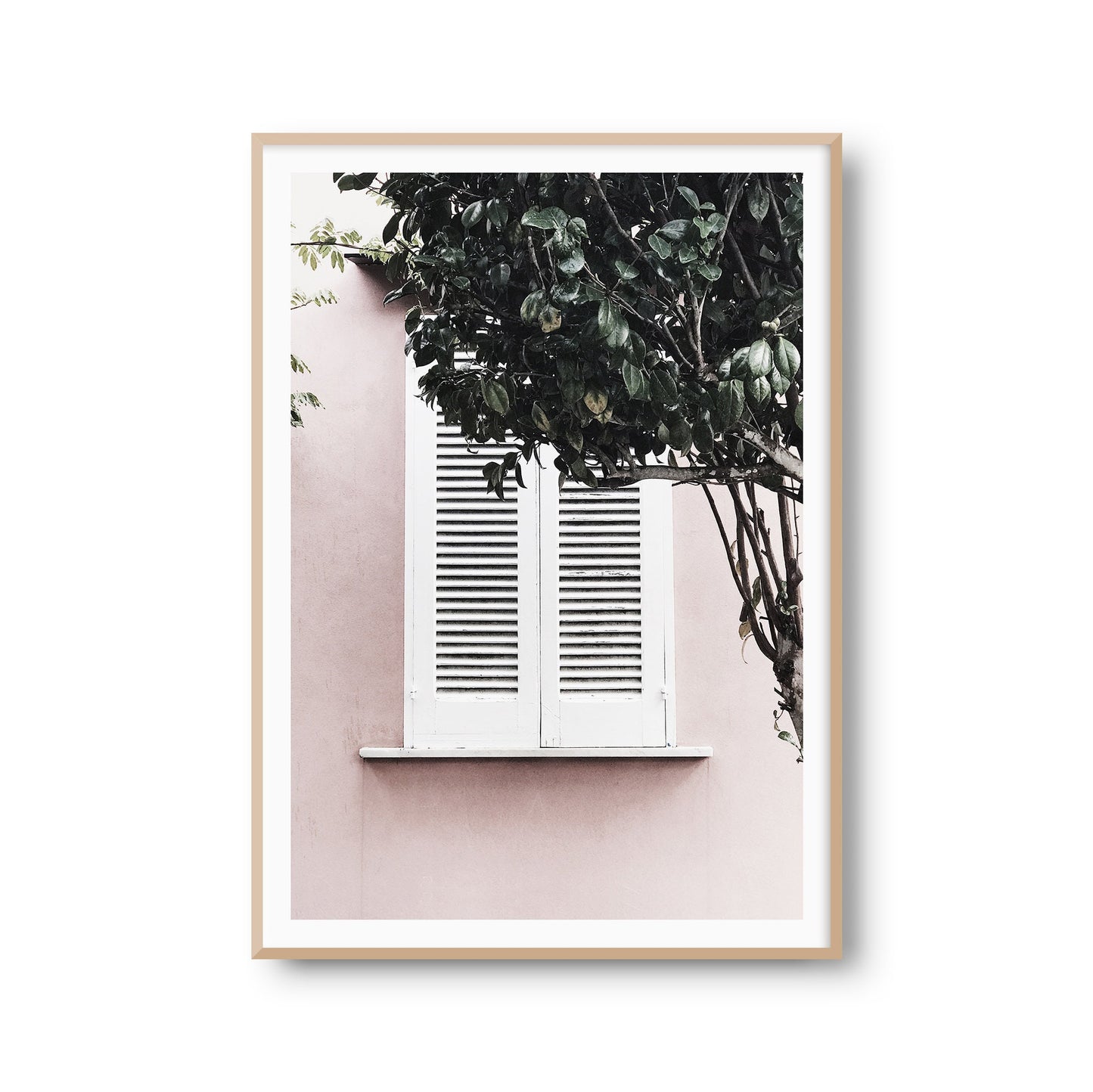 Wanddeko Poster "Fensterläden" Mediterranes Haus Fotoprint Kunstdruck Bild Fotografie Print Wandbild Kunstdruck (OHNE RAHMEN)