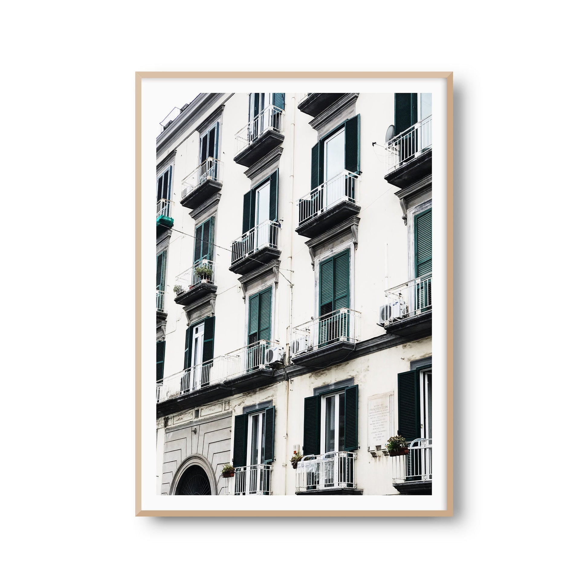 Wanddeko Poster "Haus mit Balkone" Architektur Fotoprint Kunstdruck Bild Fotografie Print Wandbild Kunstdruck (OHNE RAHMEN)