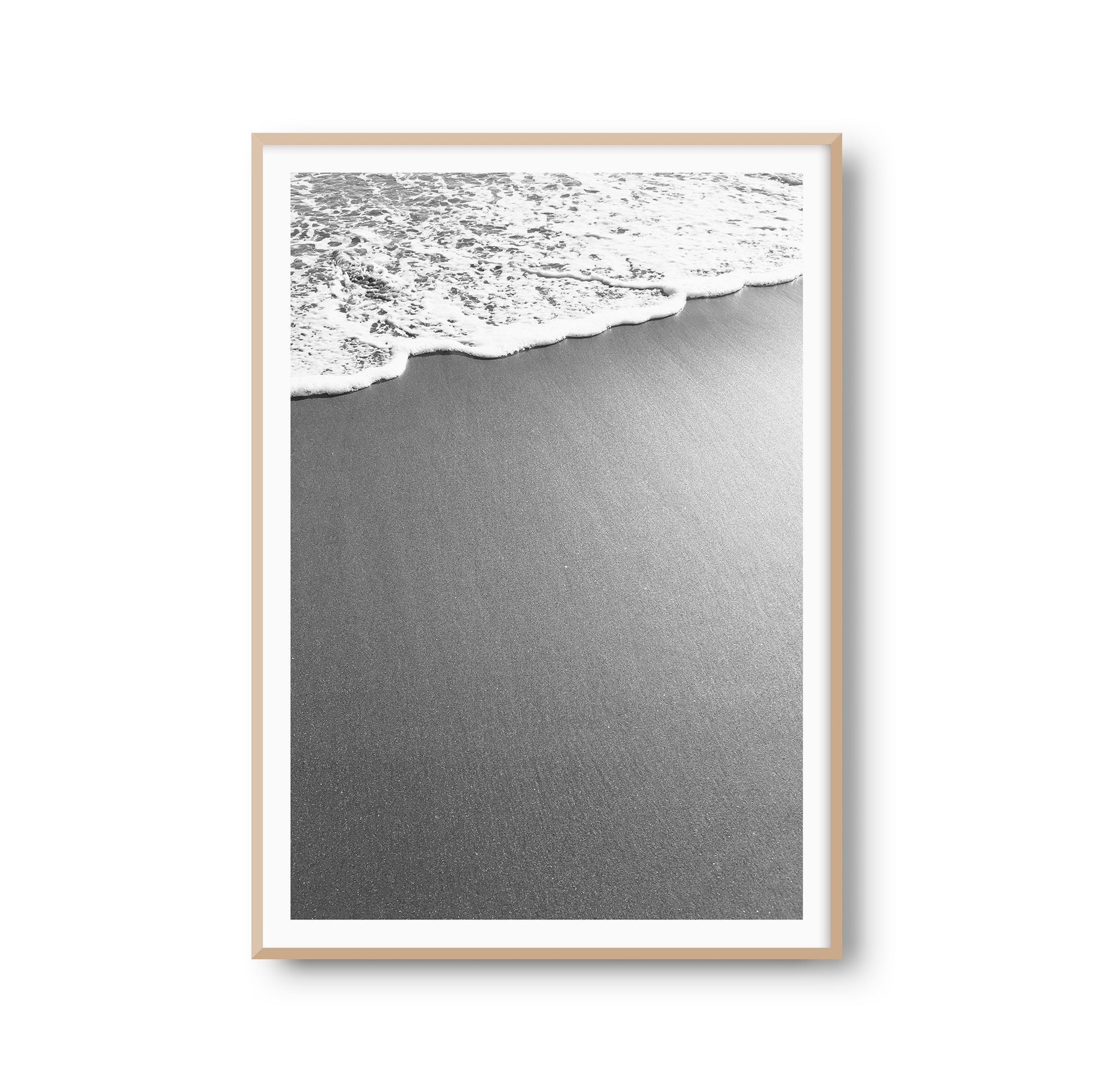 Wanddeko Poster "Strand & Meer" Schwarz-Weiß Fotoprint Kunstdruck Bild Fotografie Print Wandbild Kunstdruck (OHNE RAHMEN)
