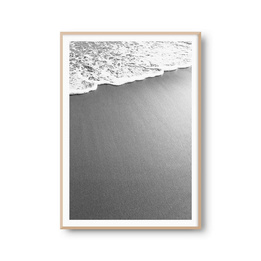 Wanddeko Poster "Strand & Meer" Schwarz-Weiß Fotoprint Kunstdruck Bild Fotografie Print Wandbild Kunstdruck (OHNE RAHMEN)