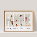 Familie Poster Foto Personalisiert mit Namen und Herzen Fotoposter Bild Familiengeschenk (OHNE RAHMEN)