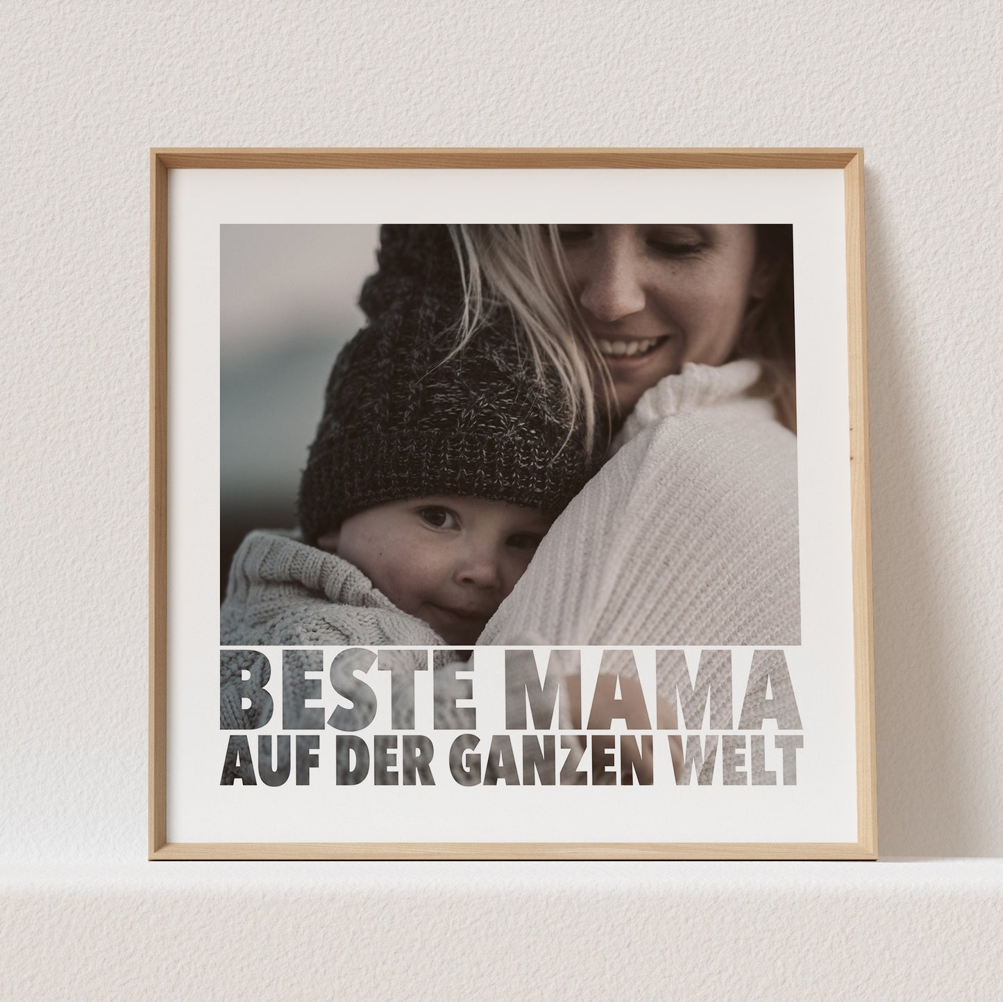 Beste Mama Der Welt Poster Personalisiert mit Foto Fotogeschenk Mutter Bild Muttertagsgeschenk (OHNE RAHMEN)