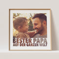 Bester Papa Der Welt Poster Personalisiert mit Foto Fotogeschenk Vater Bild Vatertagsgeschenk (OHNE RAHMEN)
