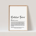 Yorkshire Terrier Geschenk Hundeposter Personalisiert Hundebild Definition Hunde Geschenk für Hundebesitzer (OHNE RAHMEN)