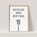 Poster Küche Pasta Bild Küche Lustig Küchenposter Spruch Nudeln Küchendekoration (OHNE RAHMEN)