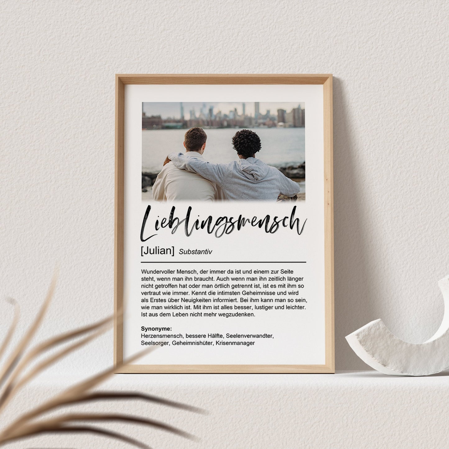 Lieblingsmensch Poster Mit Foto Personalisiert Bild Fotoposter Freundschaft Beste Freundin Geschenk (OHNE RAHMEN)