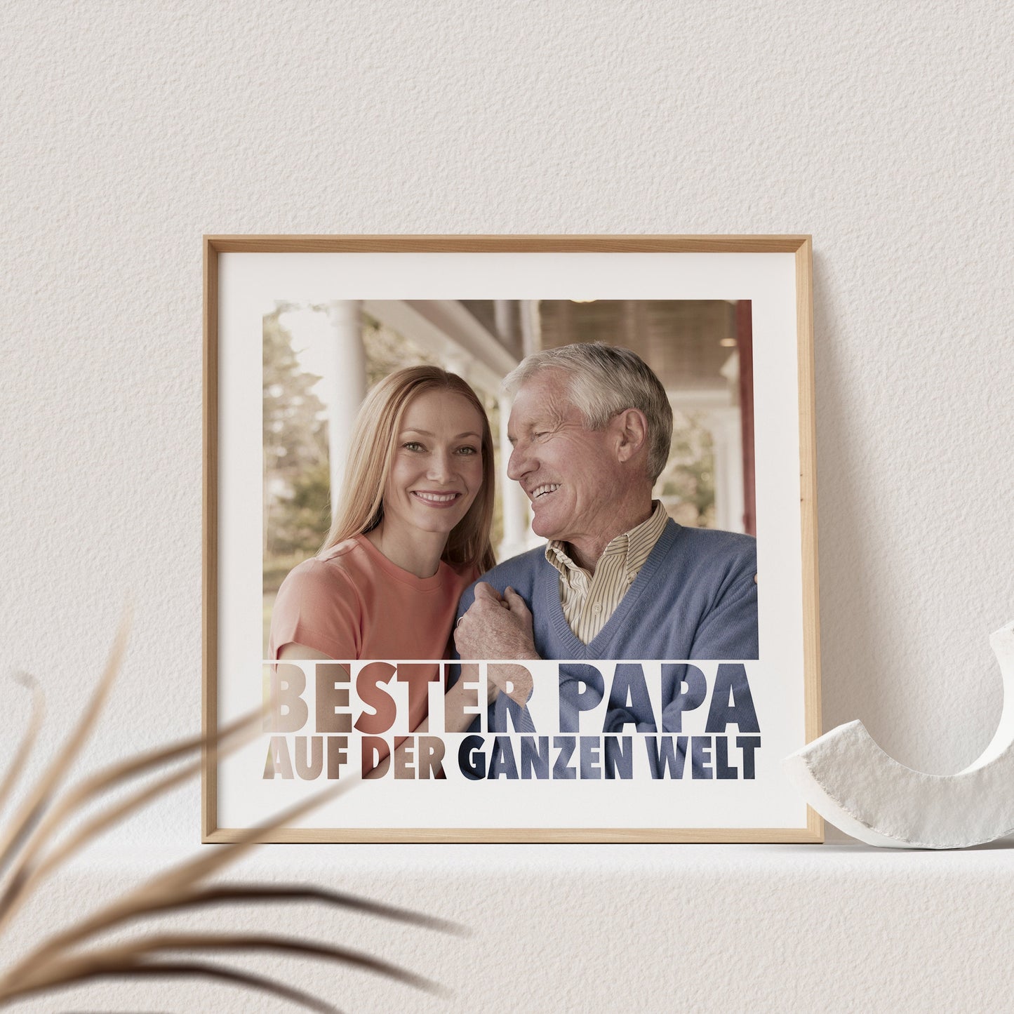 Bester Papa Der Welt Poster Personalisiert mit Foto Fotogeschenk Vater Bild Vatertagsgeschenk (OHNE RAHMEN)