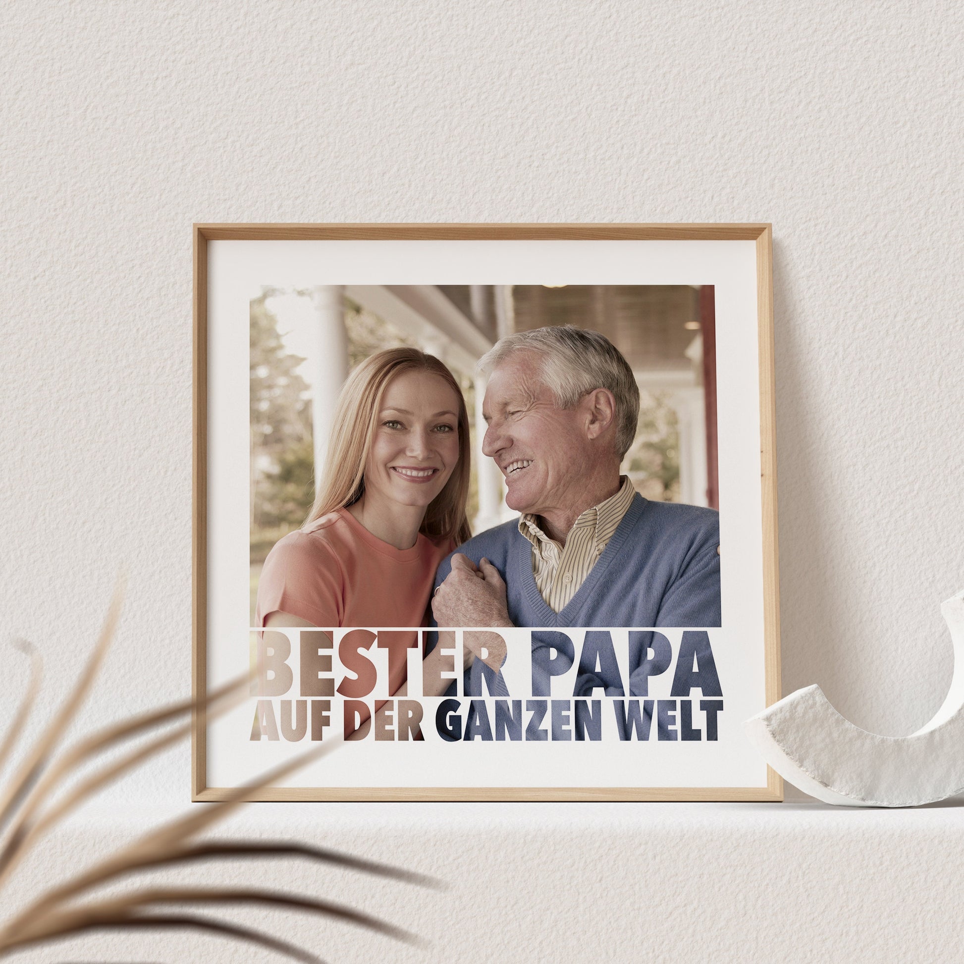 Bester Papa Der Welt Poster Personalisiert mit Foto Fotogeschenk Vater Bild Vatertagsgeschenk (OHNE RAHMEN)