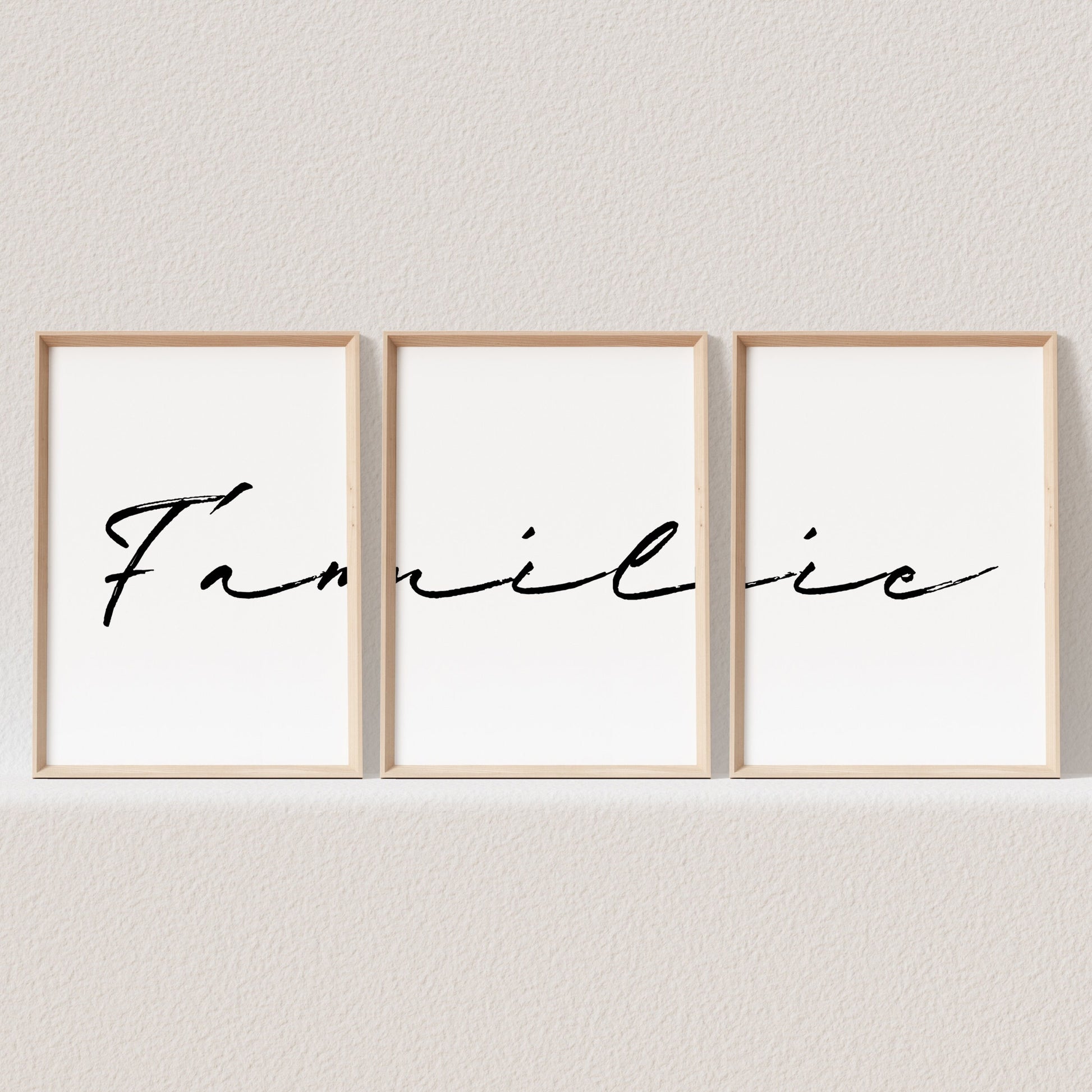 Posterset Familie 3 Poster Familienposter Bild Wanddeko Geschenk (OHNE RAHMEN)