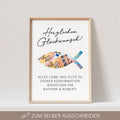 Geldgeschenk Konfirmation Personalisiert Poster Fisch Bild Geld Geschenk (OHNE RAHMEN)