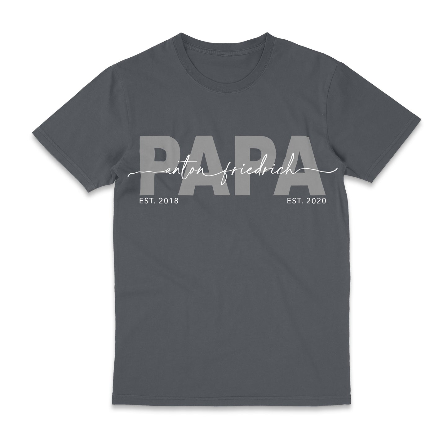 Papa Shirt Personalisiert Vater Geschenk Geburtstag T-Shirt Vatertagsgeschenk