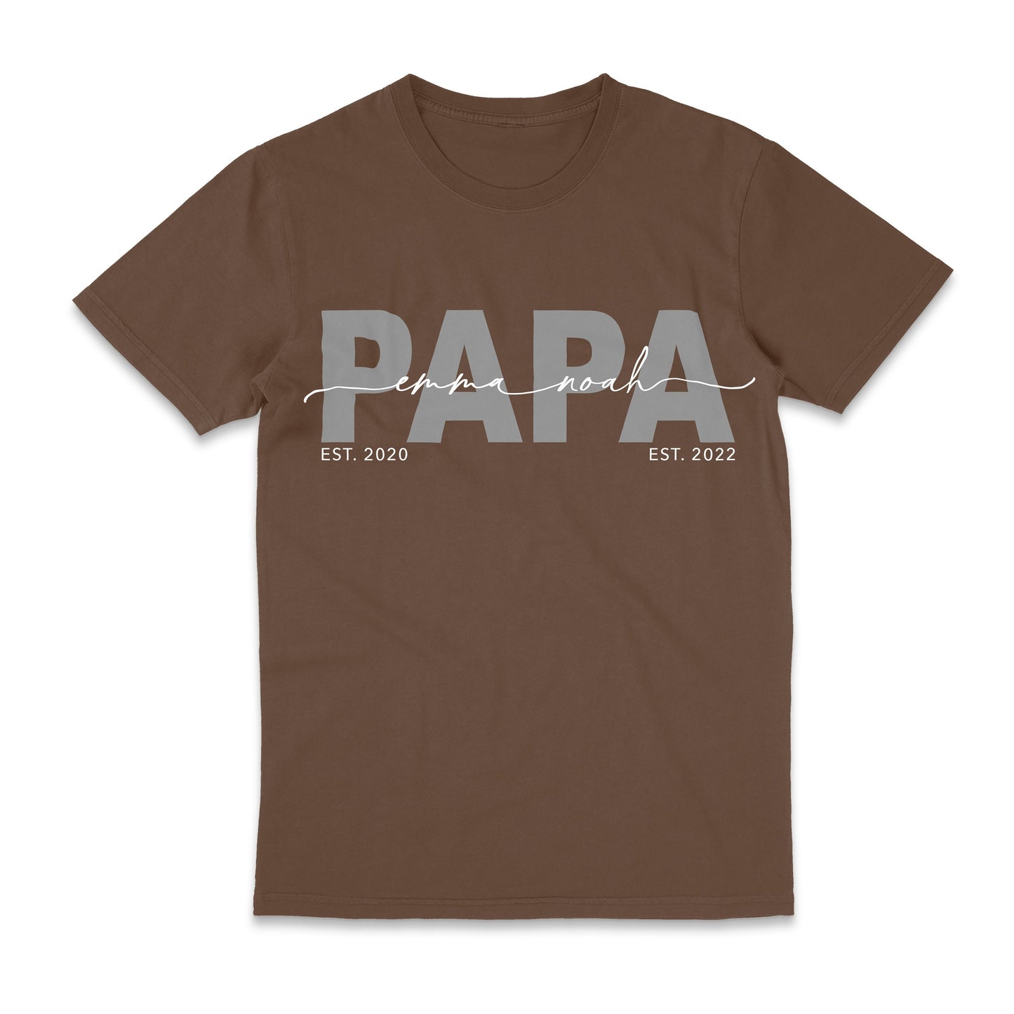 Papa Shirt Personalisiert Vater Geschenk Geburtstag T-Shirt Vatertagsgeschenk