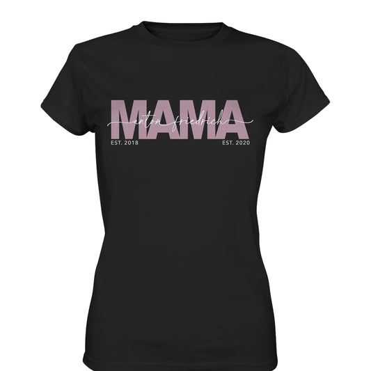 Mama Shirt Personalisiert Mutter Geschenk Geburtstag T-Shirt Muttertagsgeschenk