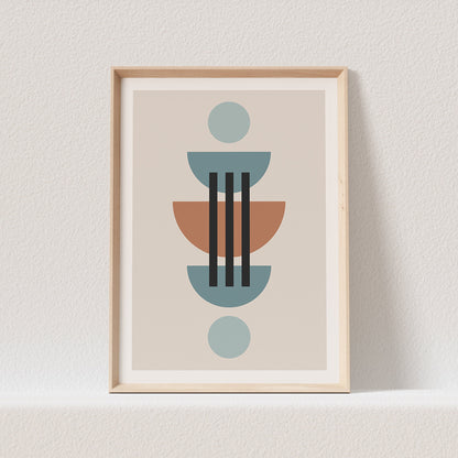 Minimalistisches Poster Boho Wanddekoration Abstraktes Bild Farbig (OHNE RAHMEN)