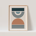 Minimalistisches Poster Boho Wanddekoration Abstraktes Bild Farbig (OHNE RAHMEN)