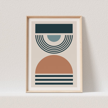 Minimalistisches Poster Boho Wanddekoration Abstraktes Bild Farbig (OHNE RAHMEN)