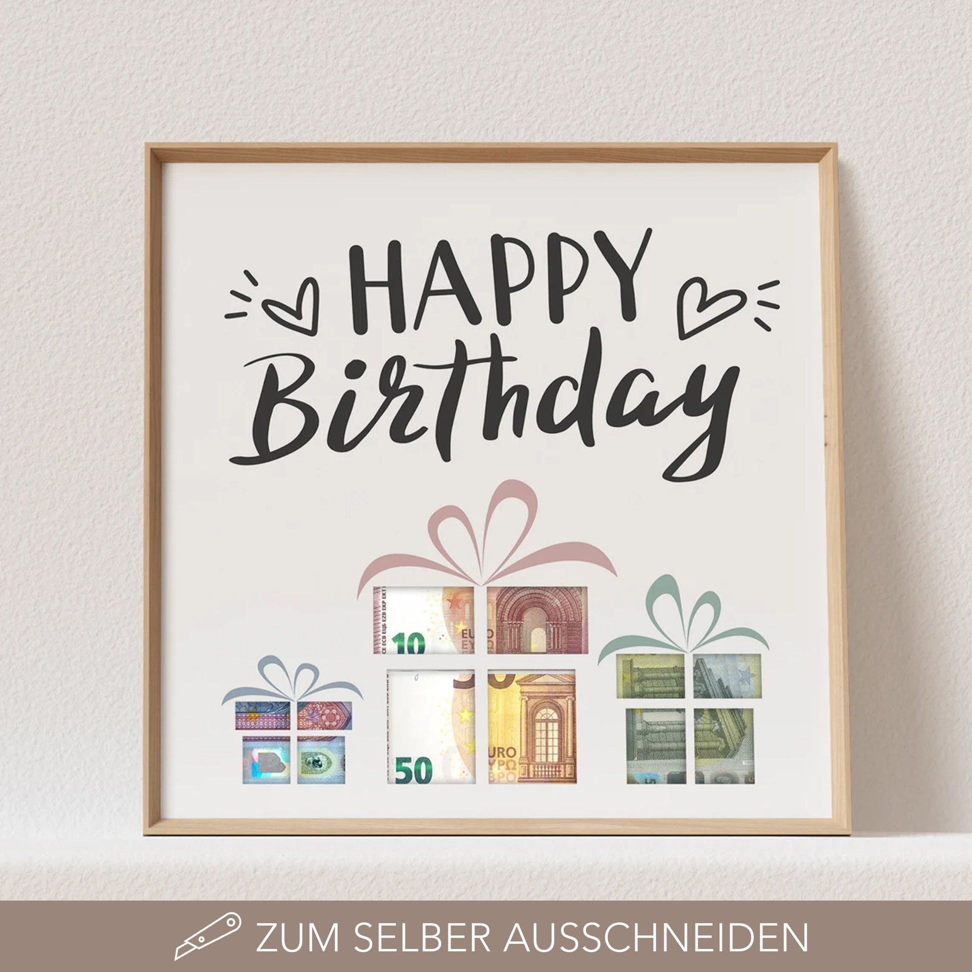 Geldgeschenk Geburtstag Happy Birthday Poster Geld Verschenken Gesch –  DEL MÀ