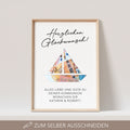 Geldgeschenk Kommunion Personalisiert Poster Segelboot Bild Geld Geschenk (OHNE RAHMEN)