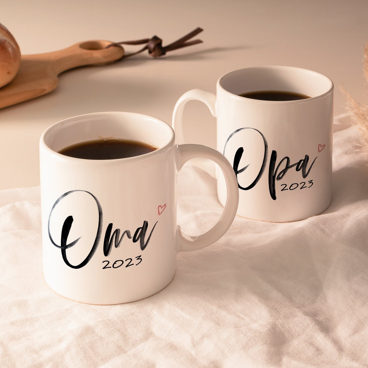 Oma Opa 2023 Tasse Tassenpaar Werdende Großeltern Schwangerschaft Verkünden Geschenk