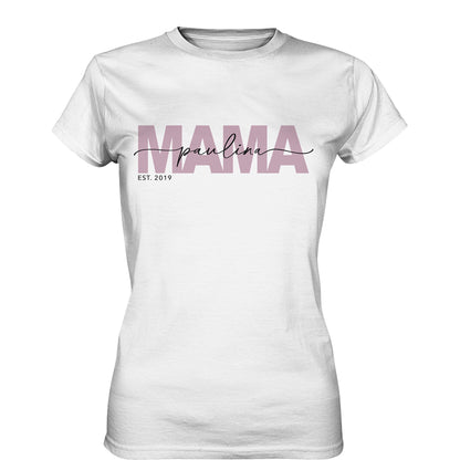 Mama Shirt Personalisiert Mutter Geschenk Geburtstag T-Shirt Muttertagsgeschenk