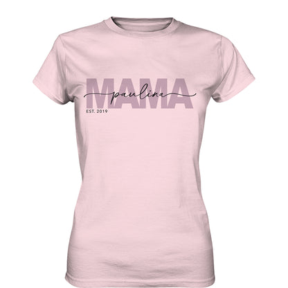 Mama Shirt Personalisiert Mutter Geschenk Geburtstag T-Shirt Muttertagsgeschenk