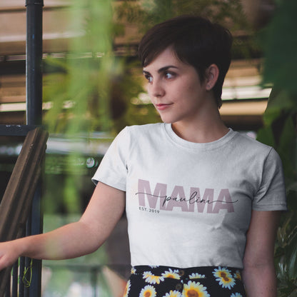 Mama Shirt Personalisiert Mutter Geschenk Geburtstag T-Shirt Muttertagsgeschenk