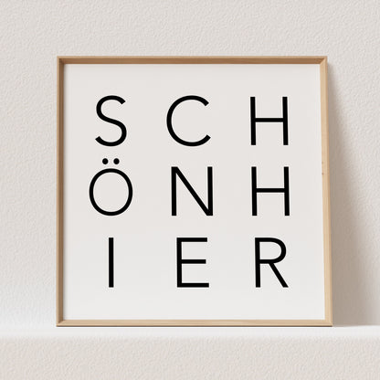 Schön Hier Poster Bild Zuhause Wohnzimmer Wanddeko Quadratisch (OHNE RAHMEN)