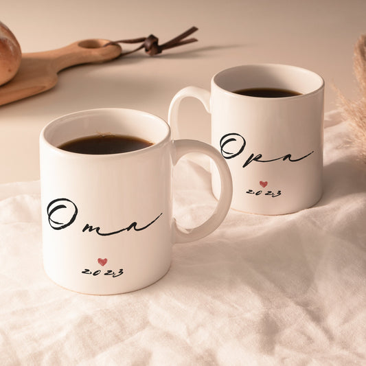 Oma Opa 2023 Tasse Tassenpaar Werdende Großeltern Schwangerschaft Verkünden Geschenk