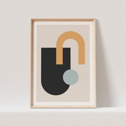 Minimalistisches Poster Boho Wanddekoration Abstraktes Bild Farbig (OHNE RAHMEN)