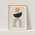 Minimalistisches Poster Boho Wanddekoration Abstraktes Bild Farbig (OHNE RAHMEN)