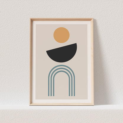 Minimalistisches Poster Boho Wanddekoration Abstraktes Bild Farbig (OHNE RAHMEN)