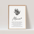 Handabdruck Papa Geschenk Poster Bild Vatertagsgeschenk Baby Personalisiert (OHNE RAHMEN)