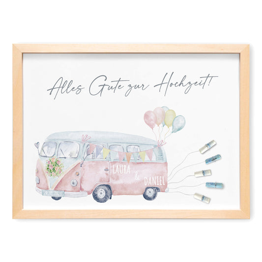 Hochzeitsgeschenk Geld Geldgeschenk Zur Hochzeit Personalisiertes Poster Camper Geschenk