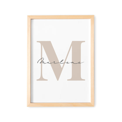 Poster Kinderzimmer Babyzimmer Namensposter Bild Mit Buchstabe Und Name Kinderzimmerdeko