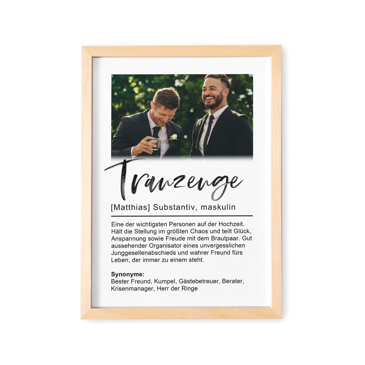 Trauzeuge Fragen Poster Bild Mit Foto Danke Geschenk