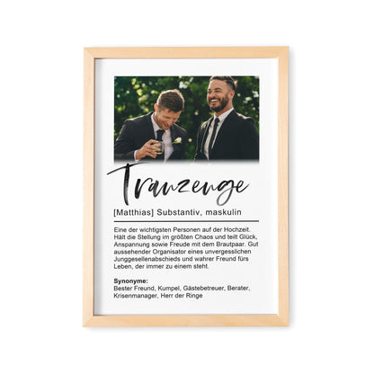 Trauzeuge Fragen Poster Bild Mit Foto Danke Geschenk