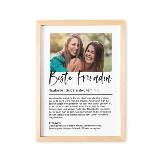 Beste Freundin Geschenk Freundschaft Personalisiertes Poster Abschiedsgeschenk