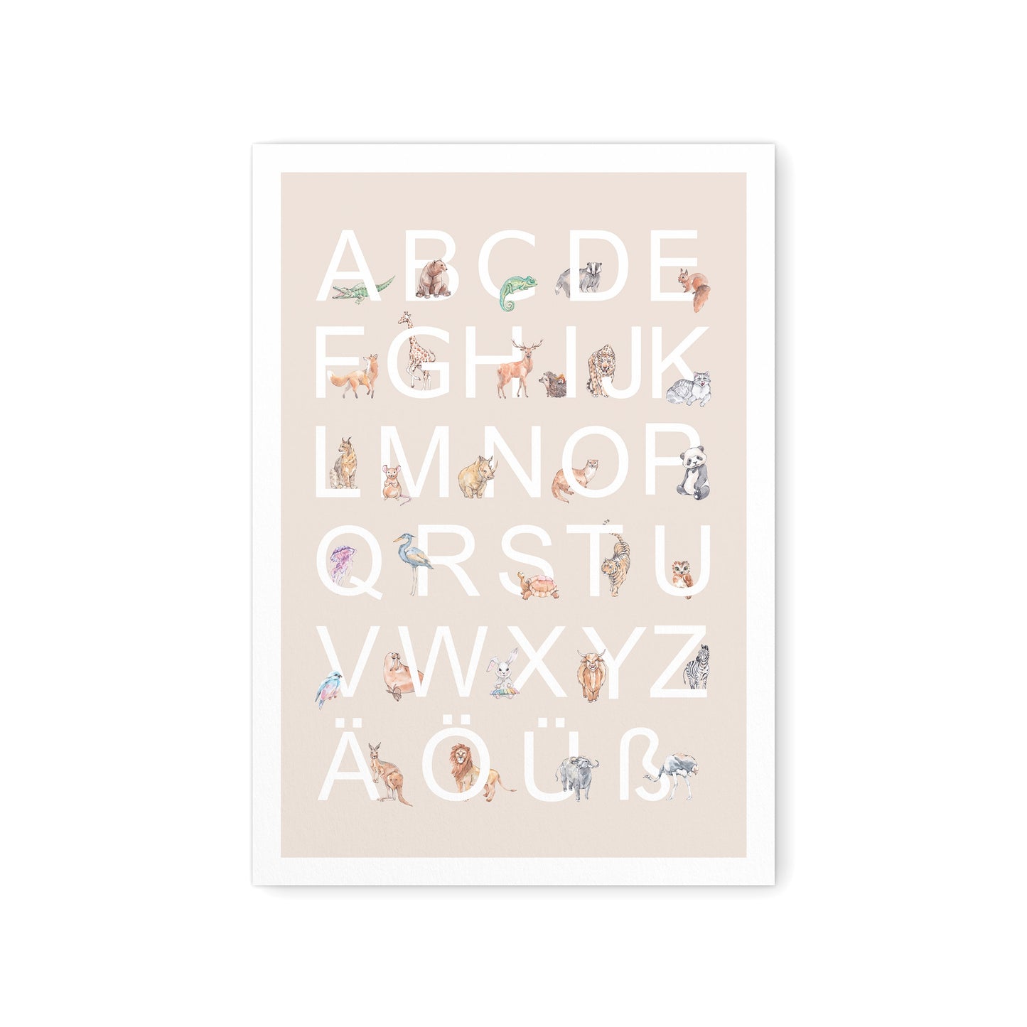 ABC Poster Alphabet Bild Für Kinderzimmer Lernposter Für Kinder
