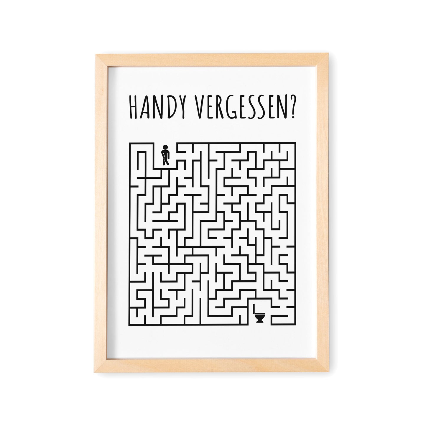 Badezimmer Bild Deko Poster Labyrinth Toilette Gäste WC Schild Bad