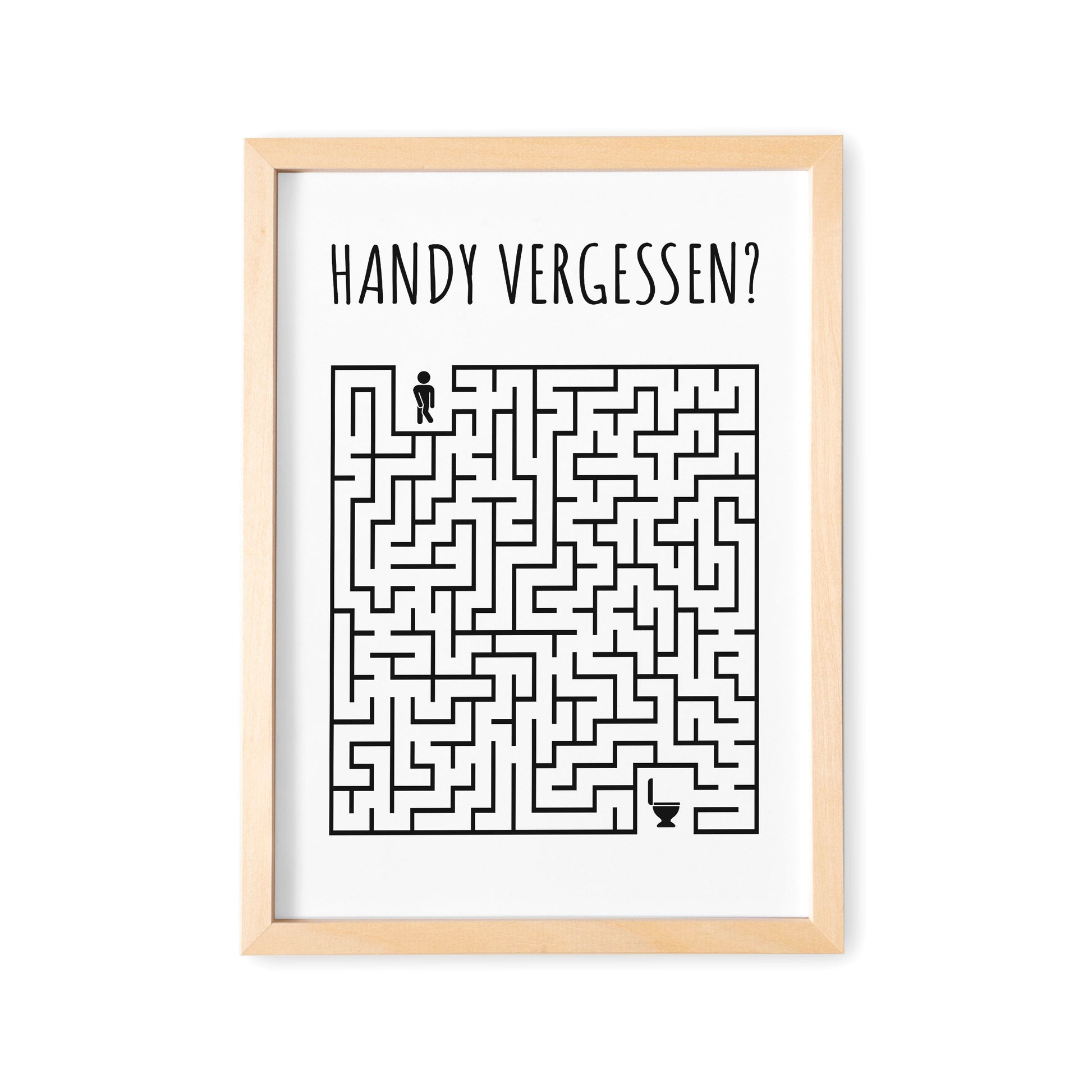 Badezimmer Bild Deko Poster Labyrinth Toilette Gäste WC Schild Bad