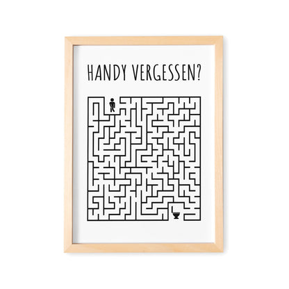 Badezimmer Bild Deko Poster Labyrinth Toilette Gäste WC Schild Bad