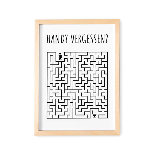 Badezimmer Bild Deko Poster Labyrinth Toilette Gäste WC Schild Bad