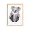 Fußabdrücke Baby Poster Koala Fußabdruck Babygeschenk Geschenk Zur Geburt Personalisiert